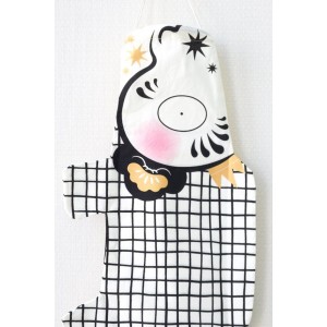 manche à air Black&White,signé Madame Mo porte-bonheur Japonais