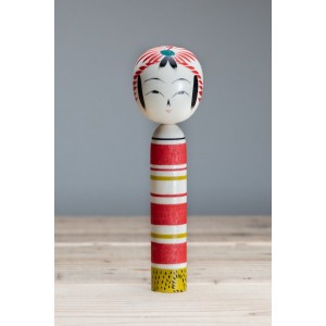 Kokeshi Lady Red