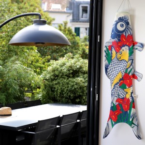 Windsock by Madame Mo, Tattoo Carp, Japanese-inspired gift.