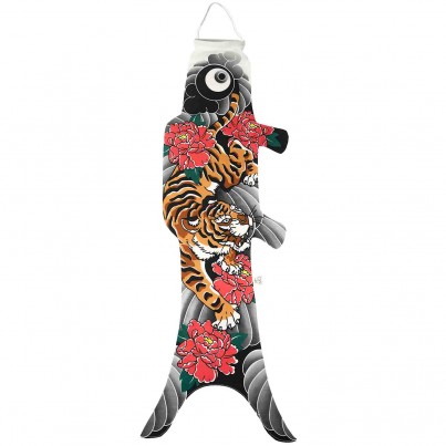 Windsock by Madame Mo, Tattoo Tiger, an original and chic gift idea, inspired by Japanese culture.