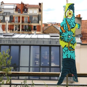 Manche à Air Madame Mo Blue Dragon Pop, taille Medium, cadeau d'inspiration japonaise