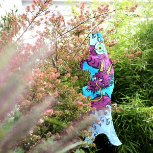 Manche à air Madame Mo Purple Dragon Pop, taille Small, cadeau d'inspiration japonaise