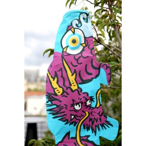 manche à air Madame Mo Purple Dragon Pop, taille Small, cadeau d'inspiration japonaise, cadeau pour enfant