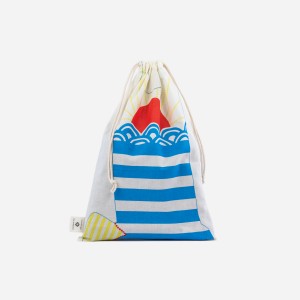 sac à coulisse issu du koinobori Petit Mousse, coton bio, zero waste sac à coulisse issu du koinobori Petit Mousse, coton bio, zero waste
