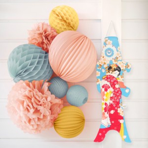 Koinobori Madame Mo Maeko, Manche à air, taille 70cm hauteur, idée cadeau japonais