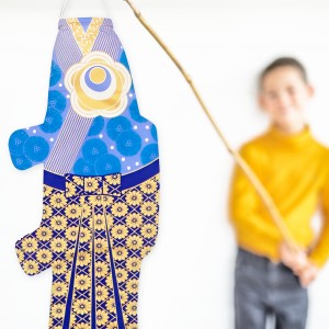 Koinobori Madame Mo Kimono Domo, manche à air, taille Small, idée cadeau japonais