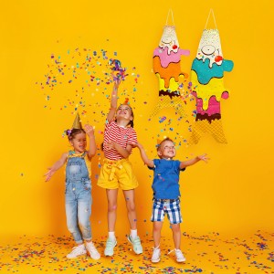 Madame Mo Ice Cream Koinobori XS, carp-shaped windsock, organic cotton