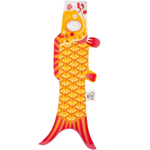 madame mo koinobori Jaune Indien, carpe koi offerte lors de kodomo no hi, la fête des enfants au japon madame mo koinobori Jaune Indien, carpe koi offerte lors de kodomo no hi, la fête des enfants au japon